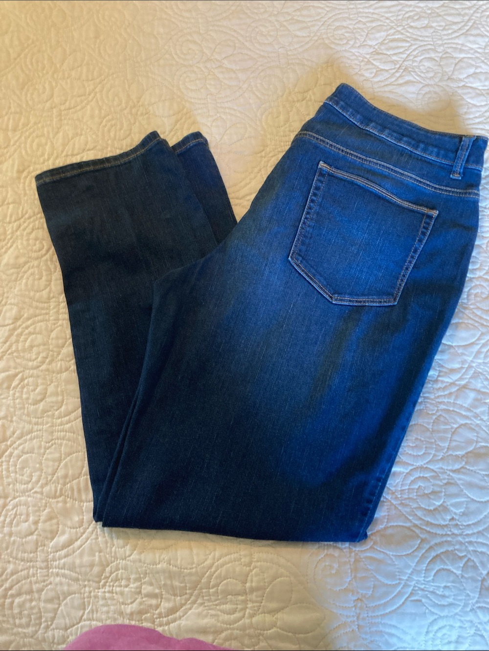 Chico's Deep Blue Straight-Leg Jeans